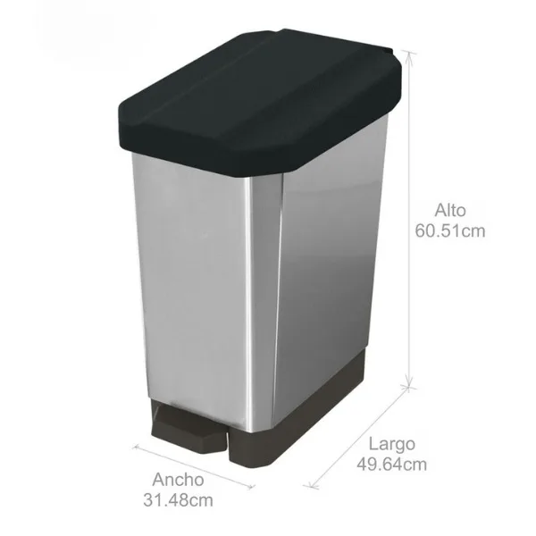 Papelera E/BinsImlPedal44L Negr4-1040574