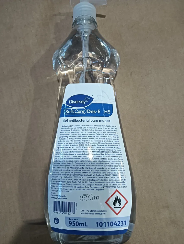 Gel Antibacterial Soft Care DesE H5x950m