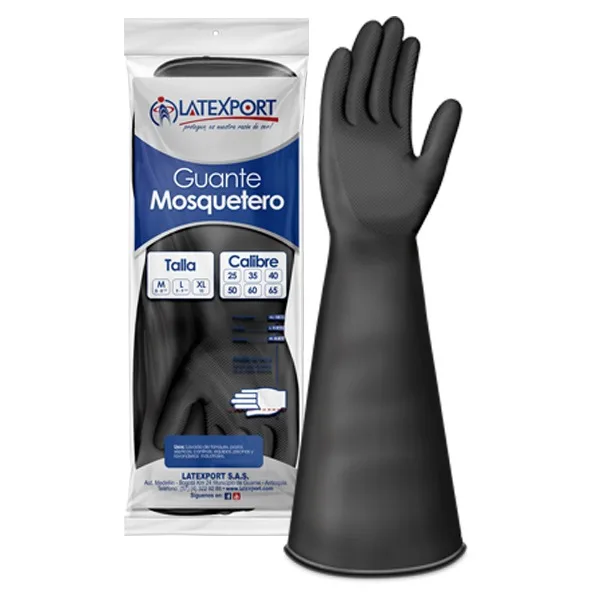 Guante Mosquetero NegroLatexport T80 C65