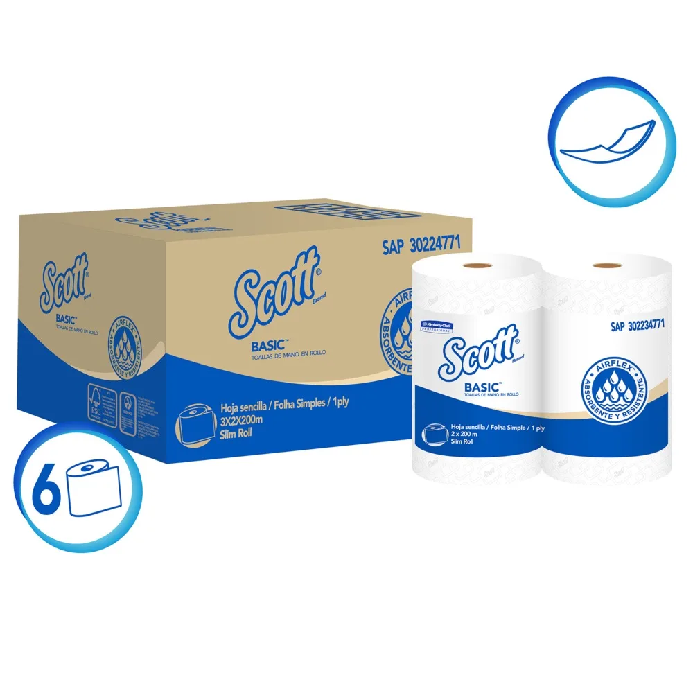Toalla Scott Basic Blan Hs3x2x200mt 4771