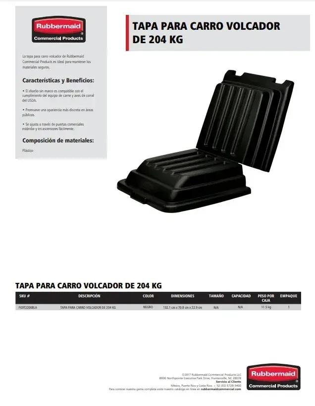 Tapa Volcador 533Lt FG102800BLA