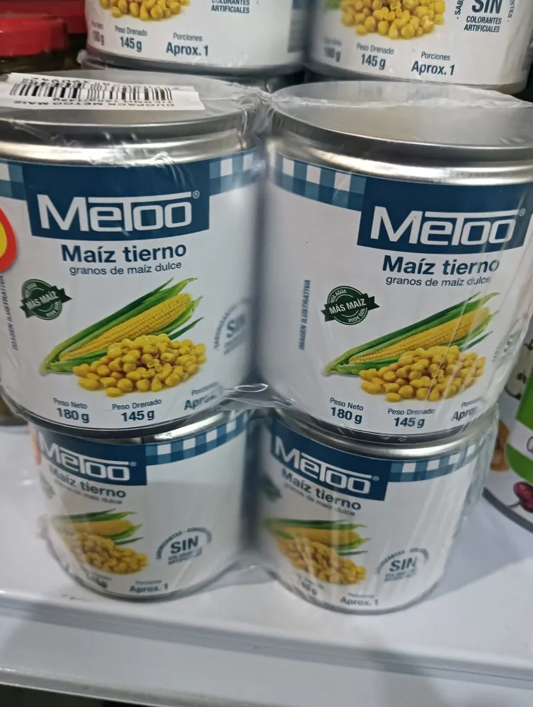 Maiz Tierno MeToo x2u x180g Drenad 145g