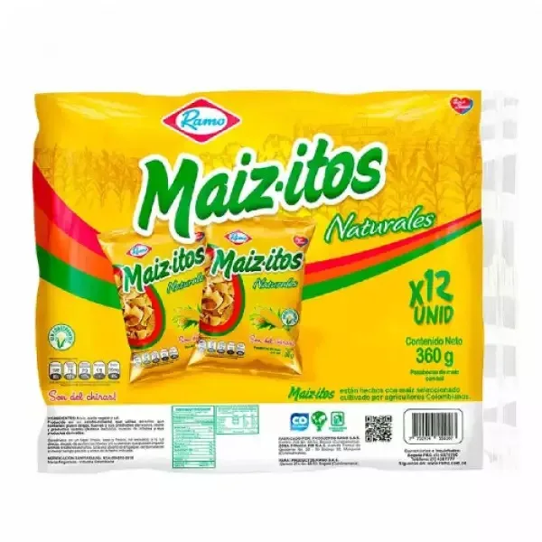 Maizitos Natural Paquete 12ux30g