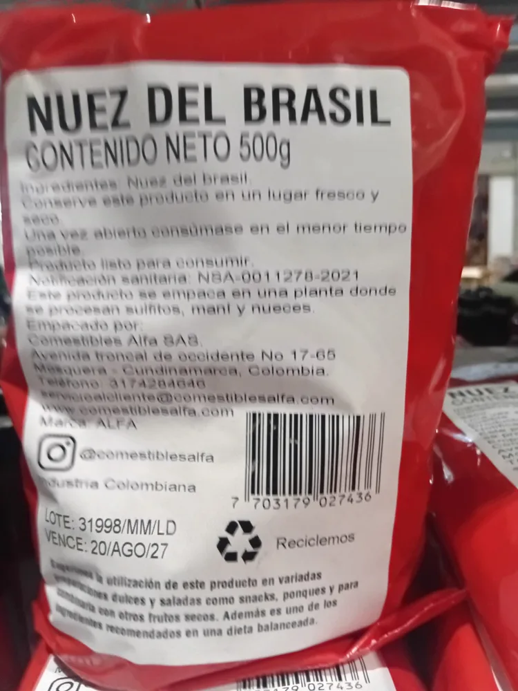 Nuez del Brasil  Alfa x 500g