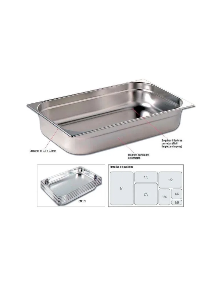 Tapa Cubeta GN 1/9 C/Agujero FG102P23CLR
